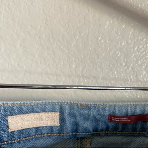 Pilco and the Letterpress x Anthropologie Micro Denim Jean Shorts Frayed Y2K - Picture 5 of 7